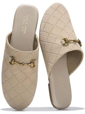 Women's Sand Suede Leather Stylish Casual Mules & Clogs Flats Non-Slip Shoes